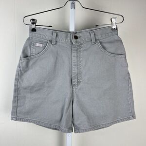 Vintage Lee Jeans Shorts Womens Size 14 Gray Denim‎ High Rise 29" Waist USA